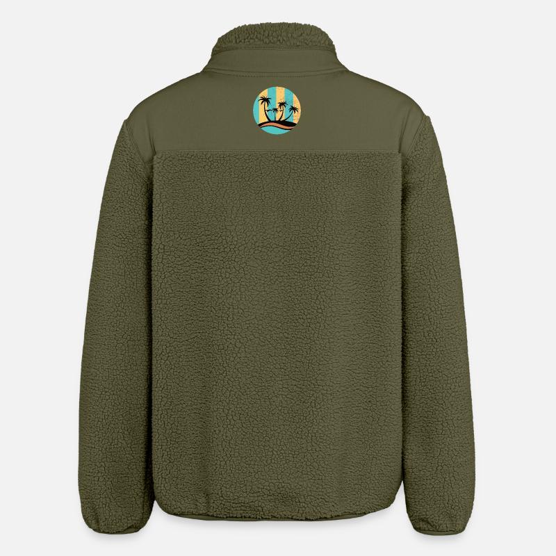 Beach Circle - Relaxed Fit Unisex Sherpa Jacket by Stanley/Stella - khaki