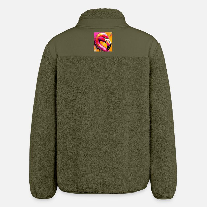 Flamant - Veste sherpa unisexe coupe décontractée Stanley/Stella - kaki