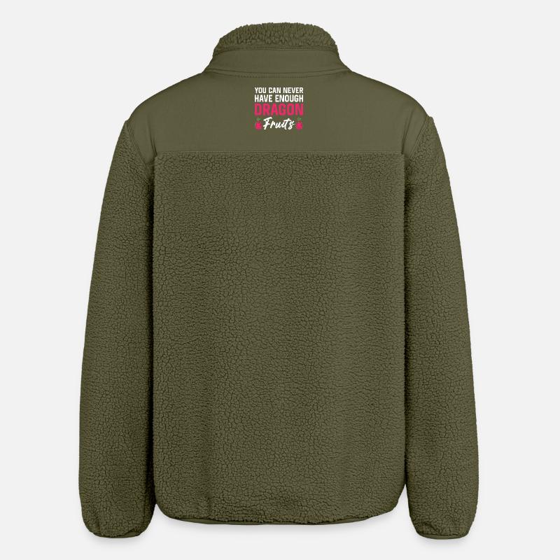 Dragon Fruit Powerprints - Relaxed Fit Unisex Sherpa Jacket by Stanley/Stella - khaki