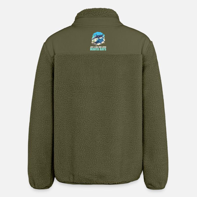 Rays Manta Rays - Relaxed Fit Unisex Sherpa Jacket by Stanley/Stella - khaki