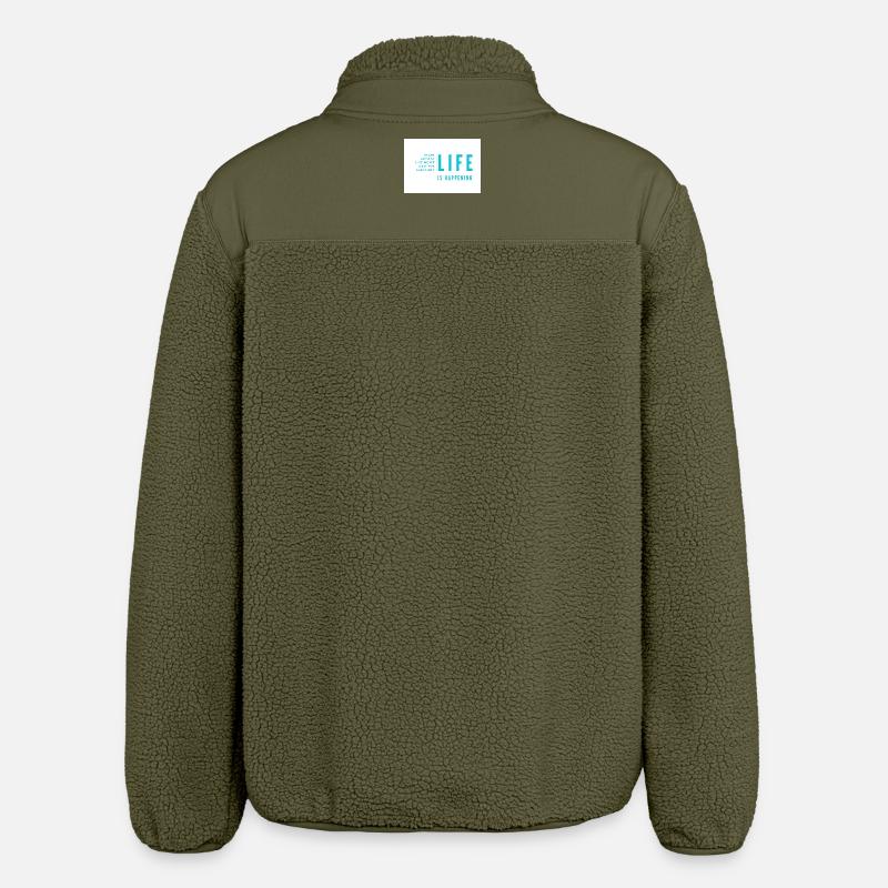 Das Leben passiert einfach - Relaxed Fit Unisex Sherpajacke von Stanley/Stella - Khaki