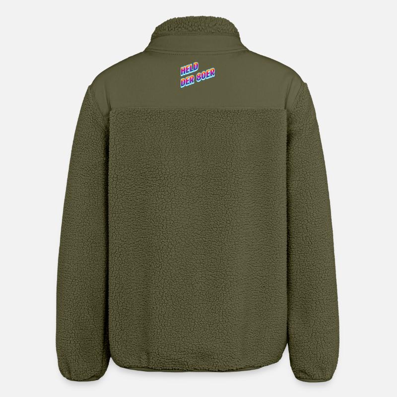 Held der 80er Neon-Retro - Relaxed Fit Unisex Sherpajacke von Stanley/Stella - Khaki