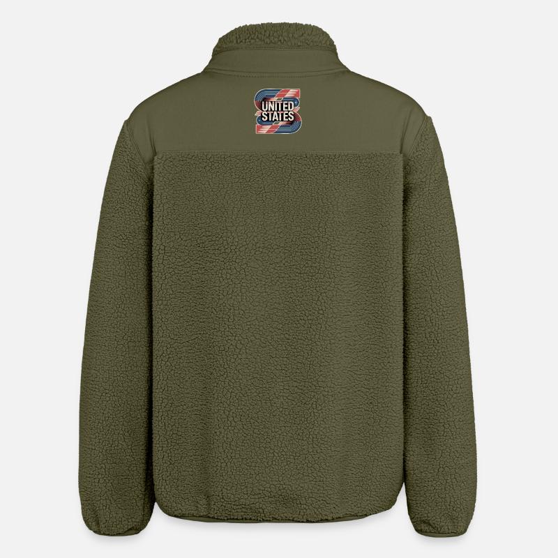 États-Unis - Veste sherpa unisexe coupe décontractée Stanley/Stella - kaki