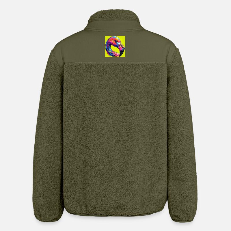 Flamant - Veste sherpa unisexe coupe décontractée Stanley/Stella - kaki