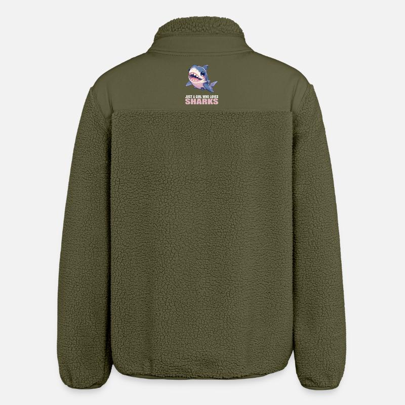 Requins Requin - Veste sherpa unisexe coupe décontractée Stanley/Stella - kaki