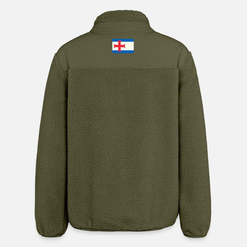 drapeau Zutphen - Veste sherpa unisexe coupe décontractée Stanley/Stella - kaki