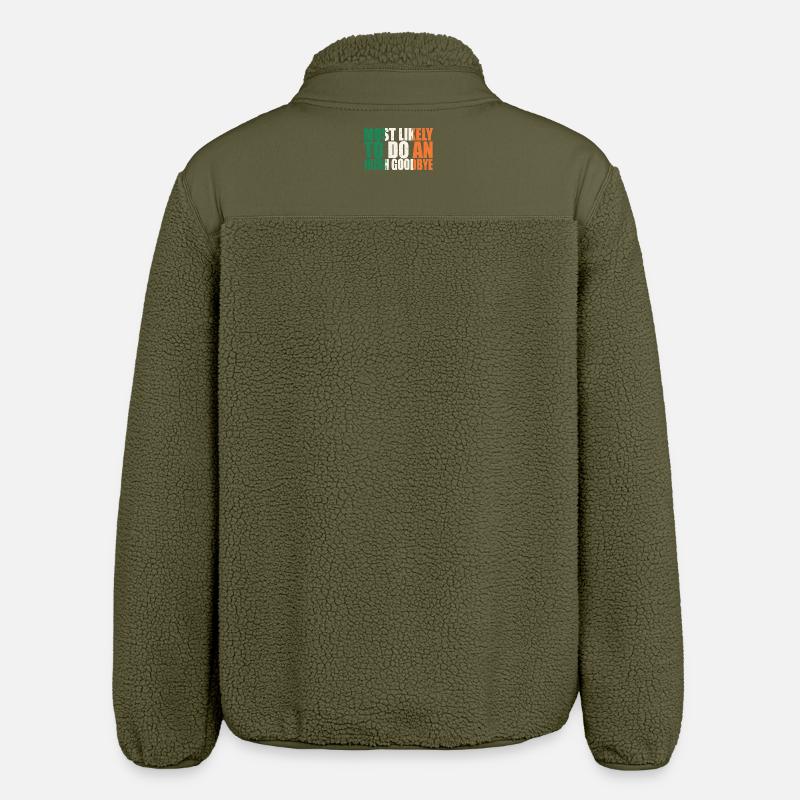 Irisches Abschiedshumor-Tee - Relaxed Fit Unisex Sherpajacke von Stanley/Stella - Khaki
