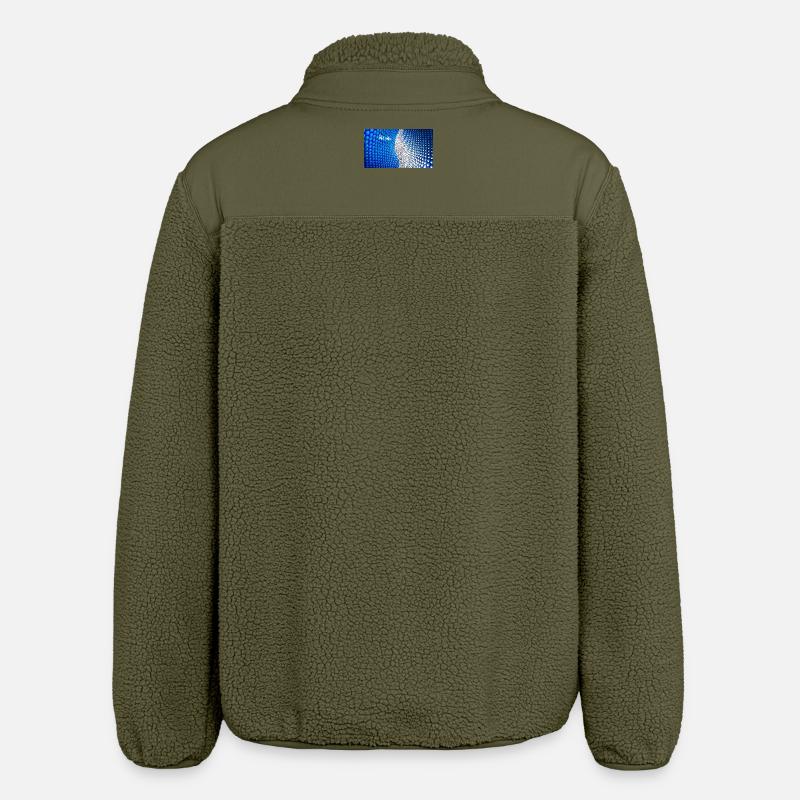Cobalt Bubblewave Abstract - Relaxed Fit Unisex Sherpajacke von Stanley/Stella - Khaki