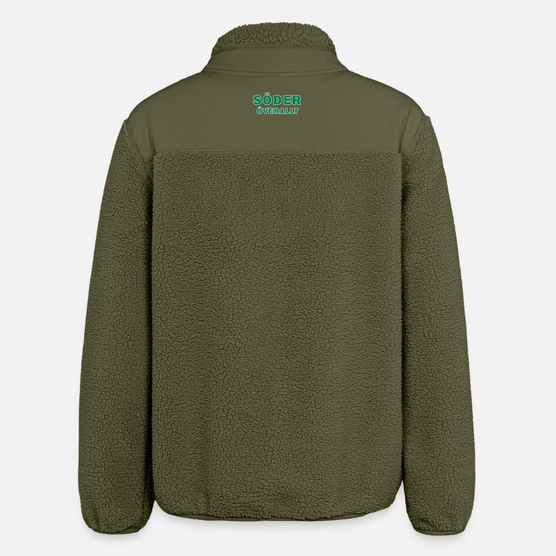 Graphismes textuels du Sud Partout - Veste sherpa unisexe coupe décontractée Stanley/Stella - kaki