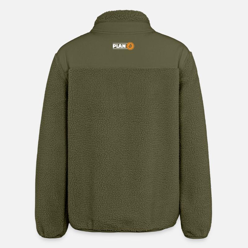 Bitcoin Plan B - Veste sherpa unisexe coupe décontractée Stanley/Stella - kaki