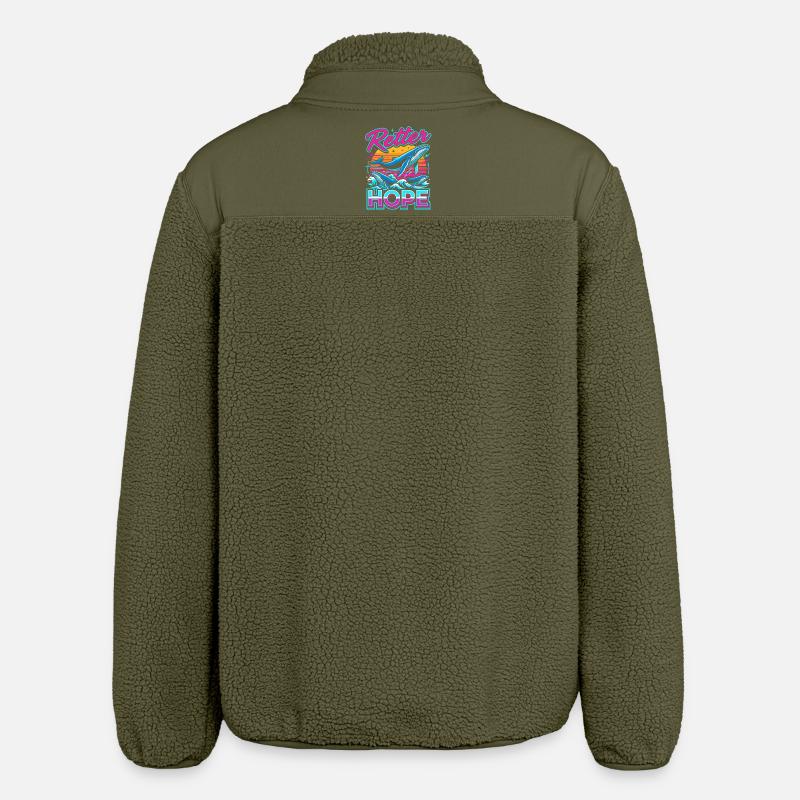 Neon-Wal Hoffnung - Relaxed Fit Unisex Sherpajacke von Stanley/Stella - Khaki