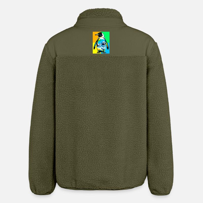 Pinguin - Relaxed Fit Unisex Sherpajacke von Stanley/Stella - Khaki