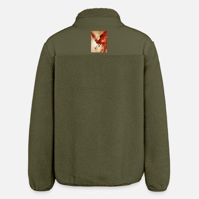 Der Phönix erhebt sich: Himmlischer Glanz - Relaxed Fit Unisex Sherpajacke von Stanley/Stella - Khaki