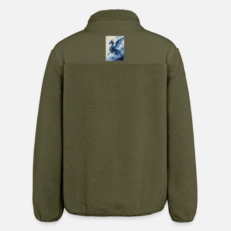 L'Envol Ancestral : Yinglong – Souffle Premier - Veste sherpa unisexe coupe décontractée Stanley/Stella - kaki