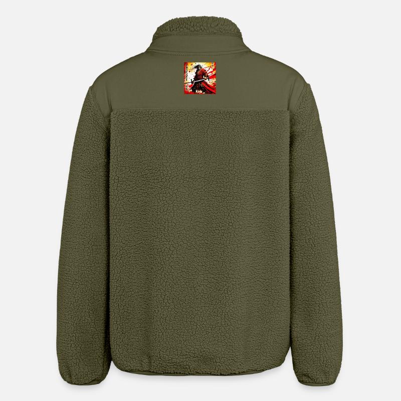 Roter Samurai im Blutsturm - Relaxed Fit Unisex Sherpajacke von Stanley/Stella - Khaki