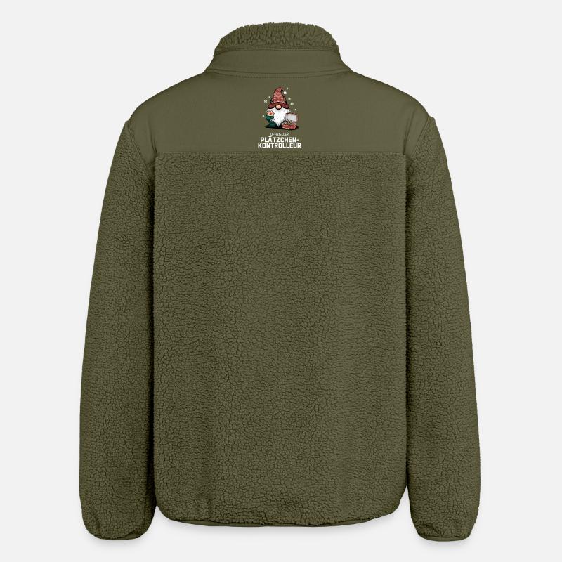 Official Cookie Inspector Gnome - Relaxed Fit Unisex Sherpa Jacket by Stanley/Stella - khaki