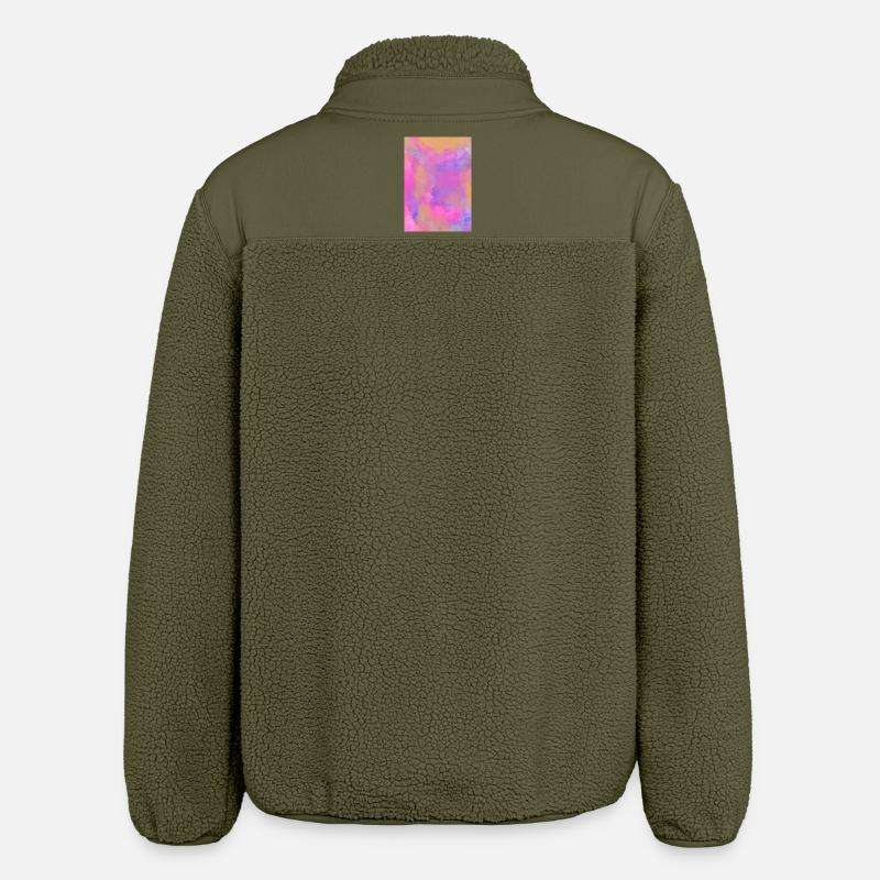 Gradient - lilac can be personalized - Relaxed Fit Unisex Sherpa Jacket by Stanley/Stella - khaki