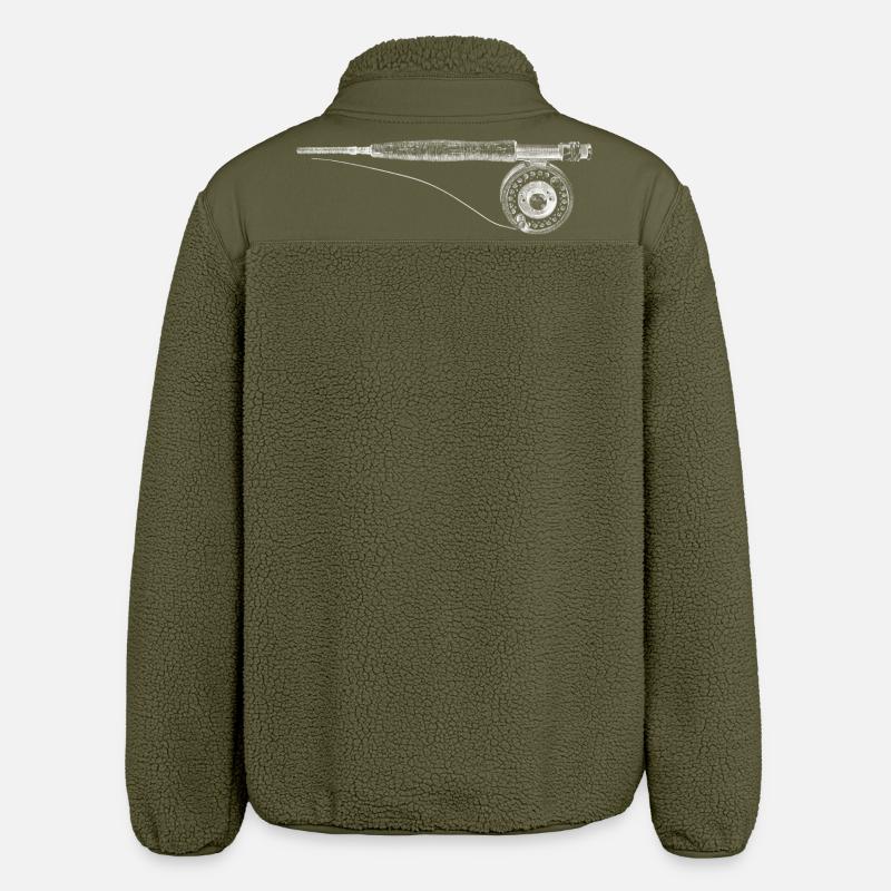 Pêche à la mouche - Veste sherpa unisexe coupe décontractée Stanley/Stella - kaki