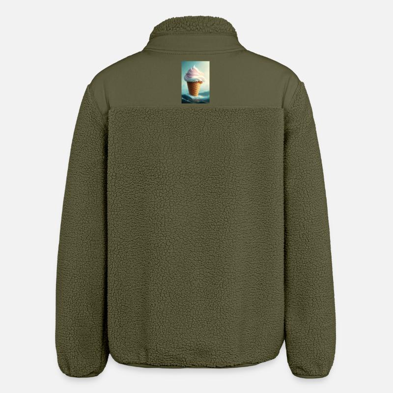 Eiscreme - Relaxed Fit Unisex Sherpajacke von Stanley/Stella - Khaki