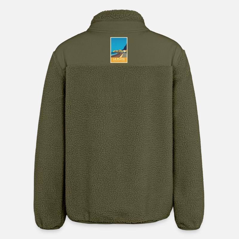 La Playa Poster Valle Gran Rey - Relaxed Fit Unisex Sherpajacke von Stanley/Stella - Khaki