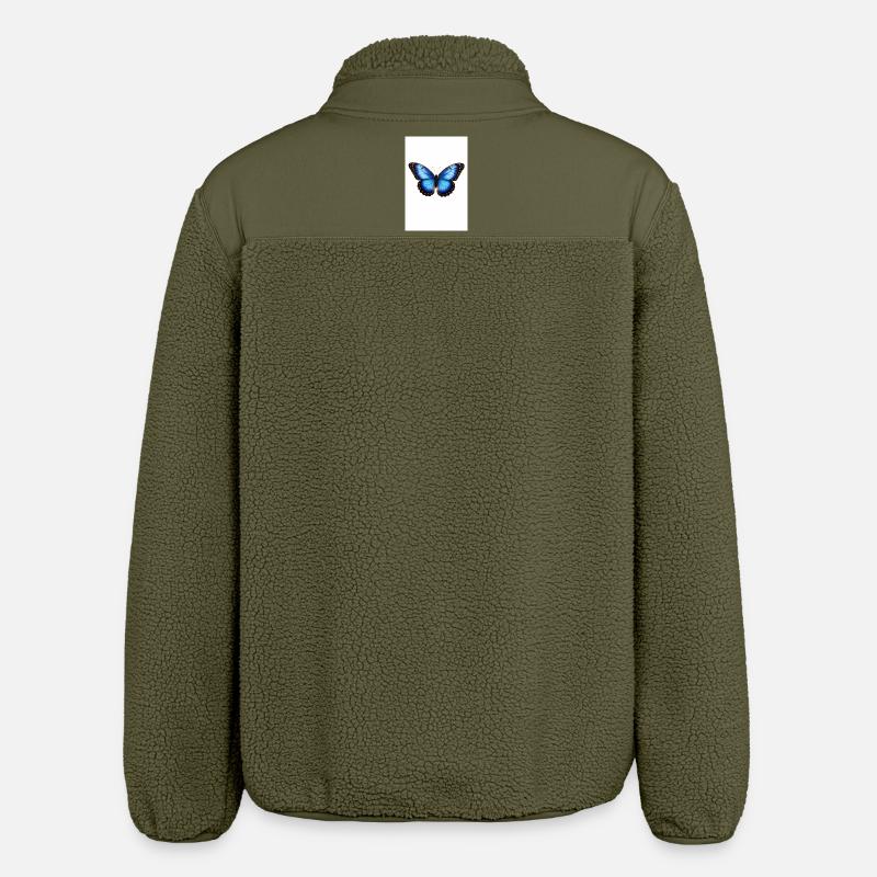 Ailes de papillon bleu - Veste sherpa unisexe coupe décontractée Stanley/Stella - kaki