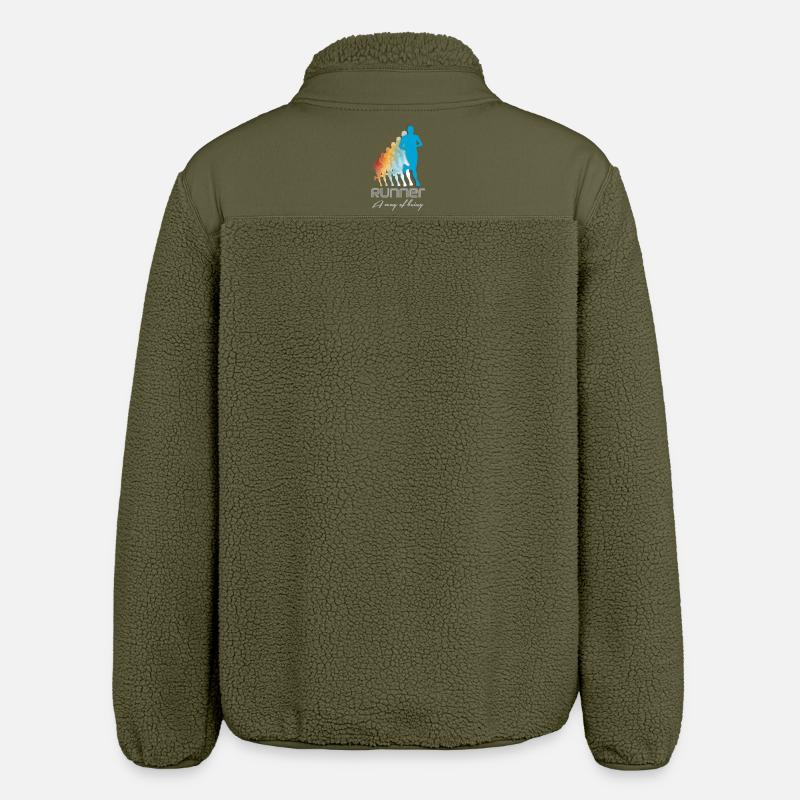 course - Veste sherpa unisexe coupe décontractée Stanley/Stella - kaki