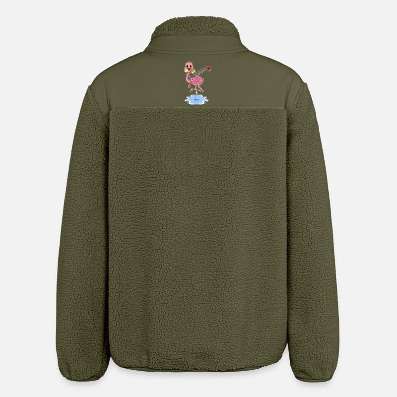 Flamant rose Pêcheur Pêche - Veste sherpa unisexe coupe décontractée Stanley/Stella - kaki