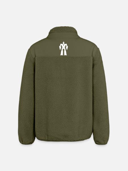 Robots – AI Technology Sci-Fi Nerd Design - Relaxed Fit Unisex Sherpa Jacket by Stanley/Stella - khaki