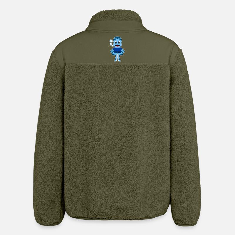Octopus Laptop - Relaxed Fit Unisex Sherpa Jacket by Stanley/Stella - khaki
