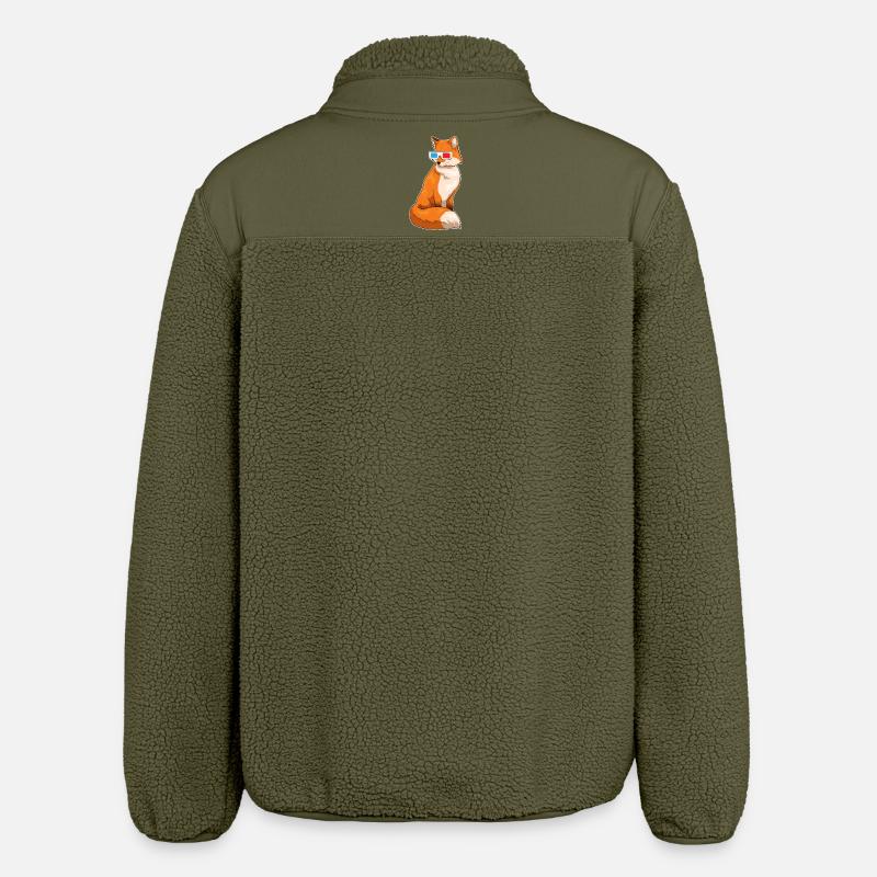 Fuchs Brille - Relaxed Fit Unisex Sherpajacke von Stanley/Stella - Khaki