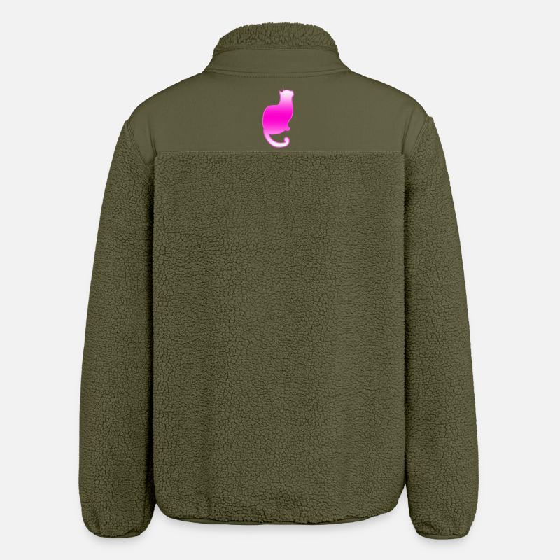 Chat - Veste sherpa unisexe coupe décontractée Stanley/Stella - kaki