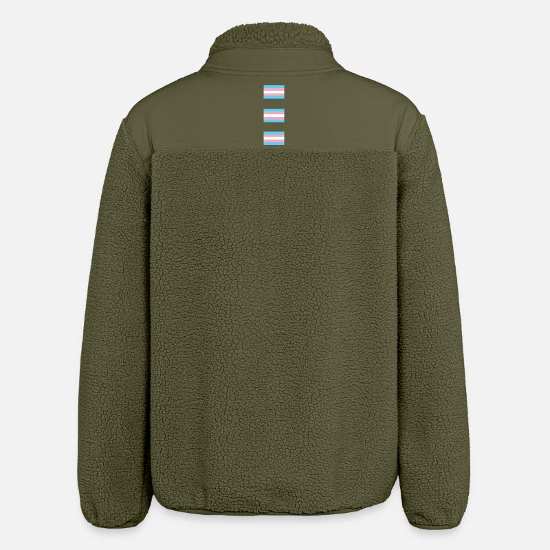 Drapeaux de la Fierté Trans - Veste sherpa unisexe coupe décontractée Stanley/Stella - kaki
