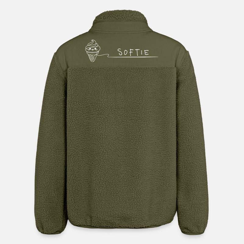 Softie. Softeis Liebe Minimal Oneline - Veste sherpa unisexe coupe décontractée Stanley/Stella - kaki