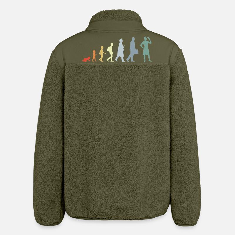 Evolution Cream Lovers - Relaxed Fit Unisex Sherpa Jacket by Stanley/Stella - khaki