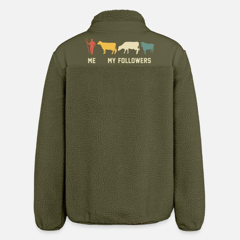 Vaches Moi et mes disciples vache - Veste sherpa unisexe coupe décontractée Stanley/Stella - kaki