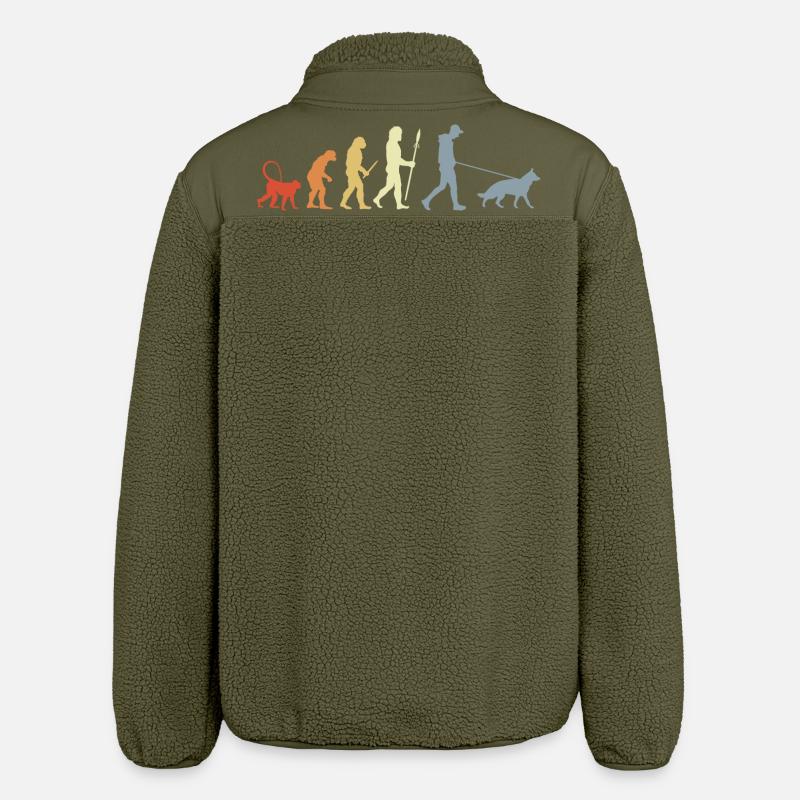 Berger allemand propriétaire Evolution - Veste sherpa unisexe coupe décontractée Stanley/Stella - kaki