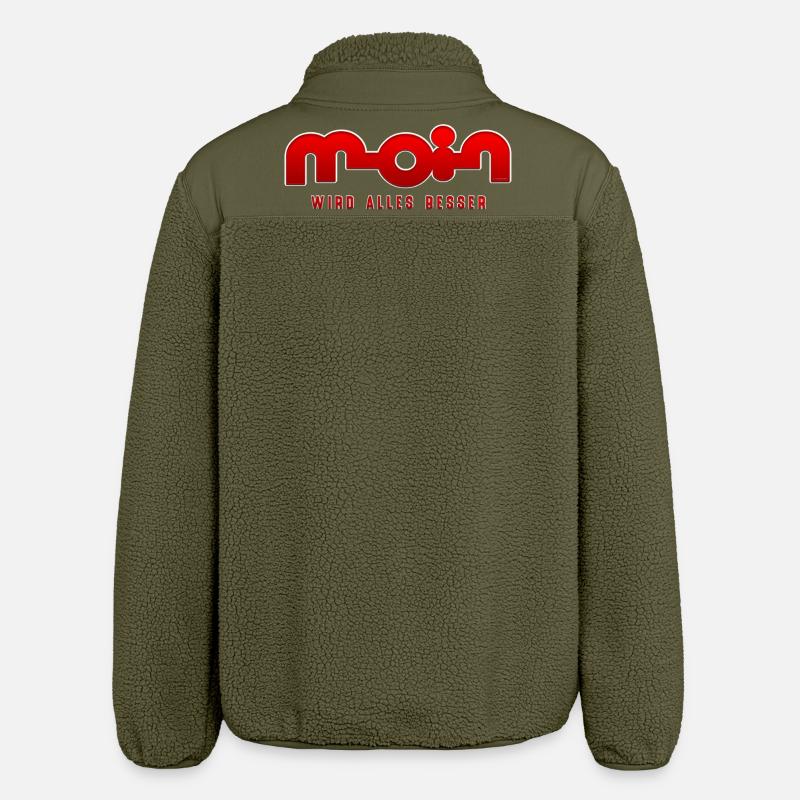 Moin, tout s’améliore - Veste sherpa unisexe coupe décontractée Stanley/Stella - kaki