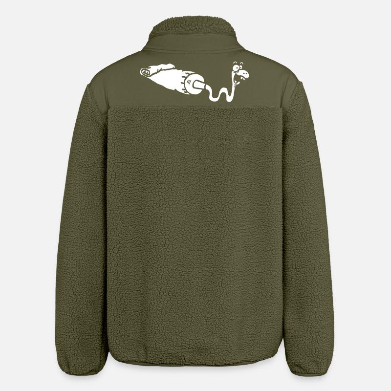 Gouache oder weiße Schlange? - Relaxed Fit Unisex Sherpajacke von Stanley/Stella - Khaki