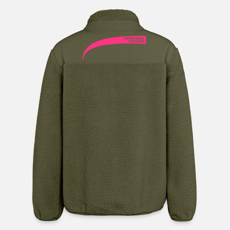 Personal trainer / Drill Instructor - Relaxed Fit Unisex Sherpa Jacket by Stanley/Stella - khaki