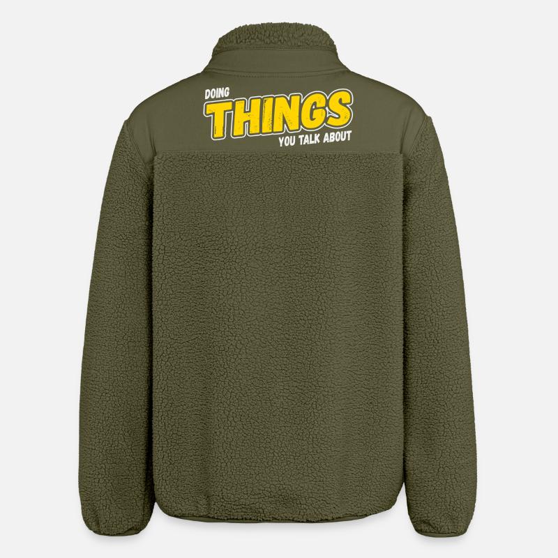 Doing Things You Talk About - Relaxed Fit Unisex Sherpajacke von Stanley/Stella - Khaki