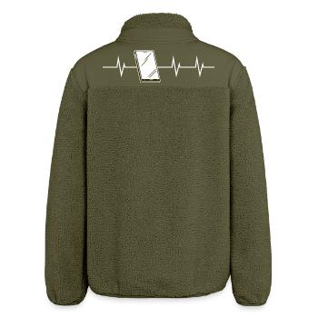Battement de cœur d’un téléphone portable - Veste sherpa unisexe coupe décontractée Stanley/Stella - kaki - Dos