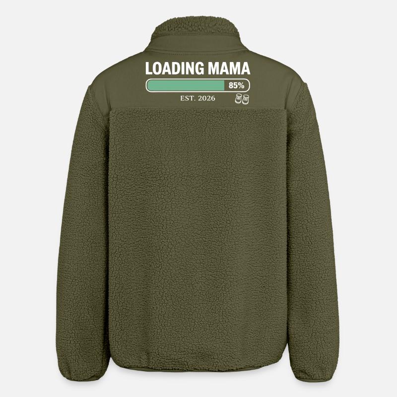 Loading Mom 2026 Pregnancy - Relaxed Fit Unisex Sherpa Jacket by Stanley/Stella - khaki