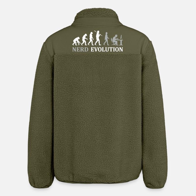 Nerd Evolution – Vom Affen zum PC-Profi - Relaxed Fit Unisex Sherpajacke von Stanley/Stella - Khaki