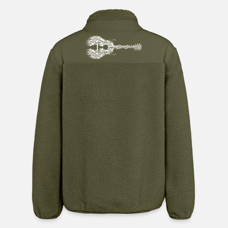 Guitare faite de plantes - Veste sherpa unisexe coupe décontractée Stanley/Stella - kaki