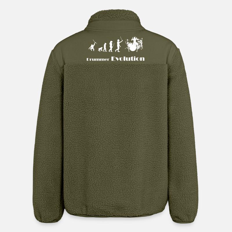 Evolution drummer - Relaxed Fit Unisex Sherpa Jacket by Stanley/Stella - khaki