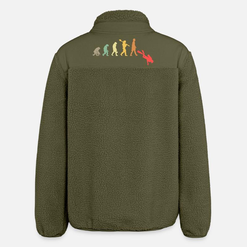Evolution Tauchen Scuba Diver - Relaxed Fit Unisex Sherpajacke von Stanley/Stella - Khaki