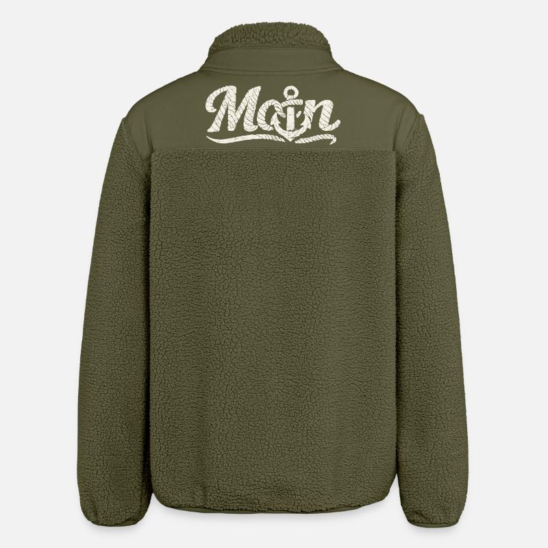 Conception côtière Moin Anchor - Veste sherpa unisexe coupe décontractée Stanley/Stella - kaki