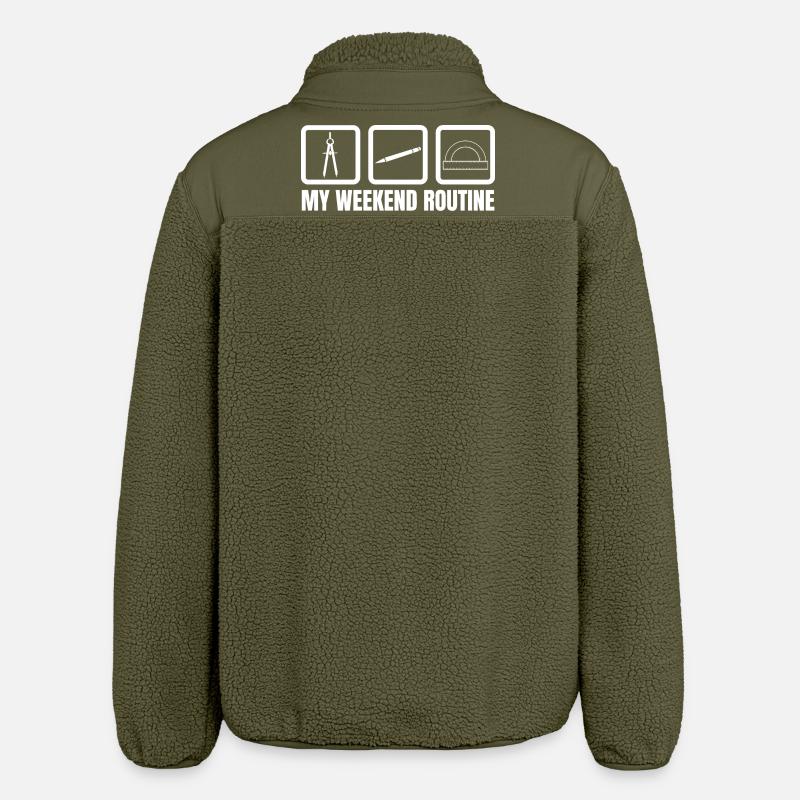 Architekt Wochenendroutine - Relaxed Fit Unisex Sherpajacke von Stanley/Stella - Khaki