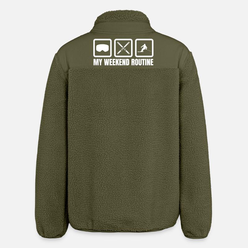 Ma routine du week-end - Veste sherpa unisexe coupe décontractée Stanley/Stella - kaki