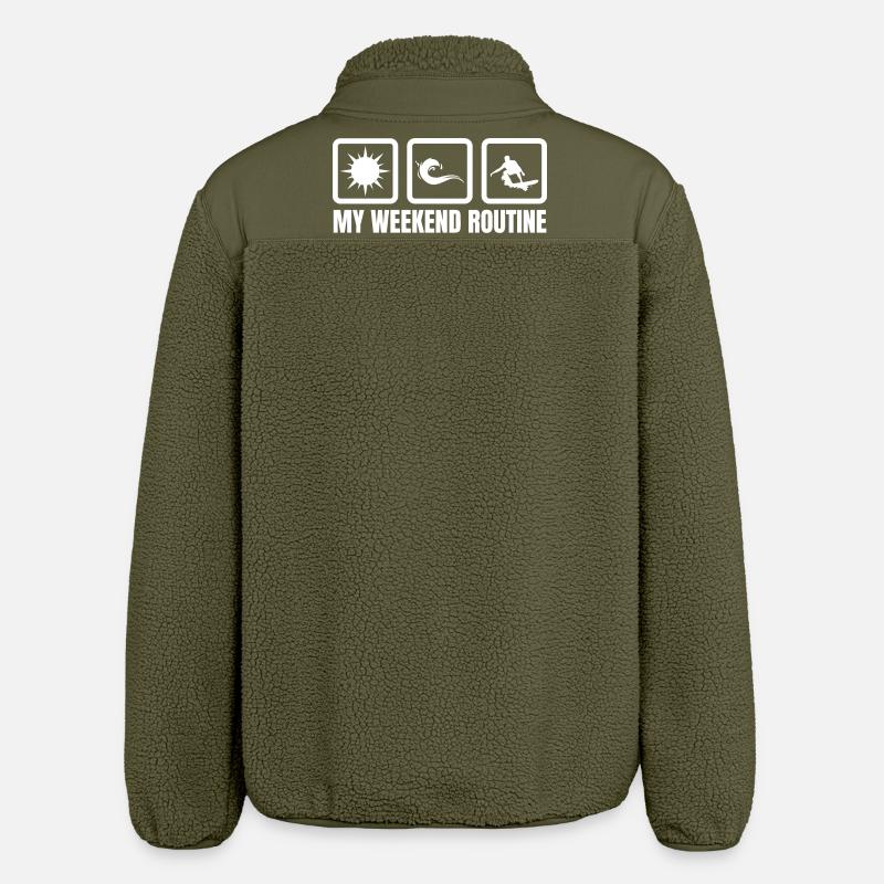 Ma routine du week-end - Veste sherpa unisexe coupe décontractée Stanley/Stella - kaki